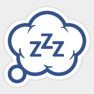 Sleep Cloud Symbol Illustration Sticker